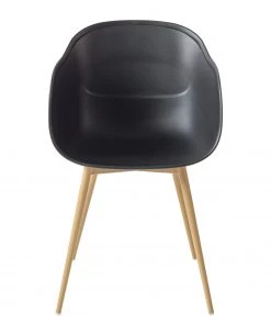 Mørteens Armlehnenstuhl Odon - Kunststoff / Metall - Eiche Dekor - Schwarz - Einzelstuhl -Deutschland Stühle Verkaufs-Shop 1000208972 201202 13485400009 DETAILS P000000001000208972