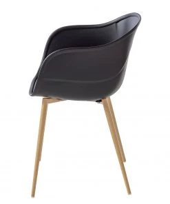 Mørteens Armlehnenstuhl Odon - Kunststoff / Metall - Eiche Dekor - Schwarz - Einzelstuhl -Deutschland Stühle Verkaufs-Shop 1000208972 201202 13485400010 DETAILS P000000001000208972