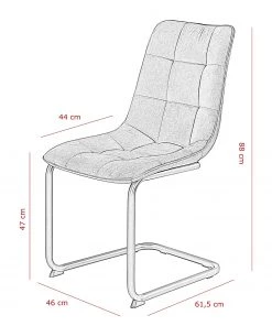 Loftscape Freischwinger Ewing - Microfaser / Metall - Schwarz - Anthrazit - 2er Set -Deutschland Stühle Verkaufs-Shop 1000209408 200408 14202000011 SKETCH DETAILS P000000001000209408 sketch