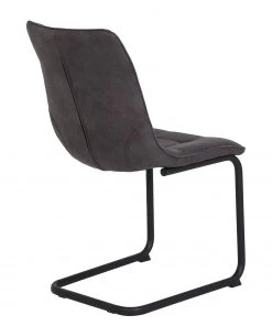 Loftscape Freischwinger Ewing - Microfaser / Metall - Schwarz - Anthrazit - 2er Set -Deutschland Stühle Verkaufs-Shop 1000209408 200831 14102700004 DETAILS P000000001000209408