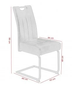 Loftscape Freischwinger Bovina (2er-Set) - Microfaser / Metall - Schwarz - Vintage Schwarz -Deutschland Stühle Verkaufs-Shop 1000209409 200402 15485300038 SKETCH DETAILS P000000001000209409 sketch