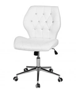 Duo Collection Bürodrehstuhl Jolina - Kunstleder / Metall - Weiß / Chrom