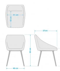 Jack & Alice Polsterstuhl Beebe (2er-Set) - Dunkelgrün -Deutschland Stühle Verkaufs-Shop 1000210866 200814 11092700051 SKETCH DETAILS P000000001000210866 sketch