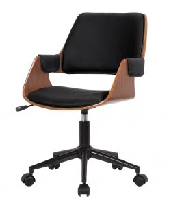 Mørteens Bürostuhl Luumaki - Kunstleder - Schwarz / Walnuss
