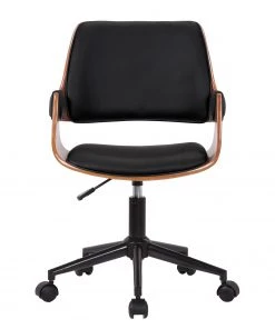 Mørteens Bürostuhl Luumaki - Kunstleder - Schwarz / Walnuss -Deutschland Stühle Verkaufs-Shop 1000210873 200814 11093700073 DETAILS P000000001000210873