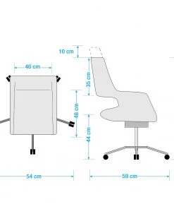 Mørteens Bürostuhl Luumaki - Kunstleder - Schwarz / Walnuss -Deutschland Stühle Verkaufs-Shop 1000210873 200814 11094000081 SKETCH DETAILS P000000001000210873 sketch