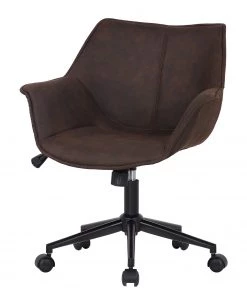 Ars manufacti Bürostuhl Nurmes - Microfaser / Kunststoff - Vintage Braun / Schwarz