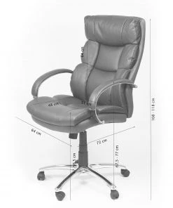 Furnitive Chefsessel Blackford XXL - Kunstleder / Metall - Grau / Chrom 15 Furnitive Chefsessel Blackford XXL - Kunstleder / Metall - Grau / Chrom -Deutschland Stühle Verkaufs-Shop 1000211328 200511 14230400008 SKETCH DETAILS P000000001000211328 sketch