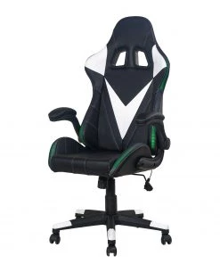 Furnitive Gaming Chair Craig LED - Kunstleder - Schwarz / Weiß