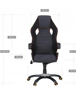 Furnitive Gaming Chair Vance - Webstoff / Flachgewebe - Schwarz / Orange -Deutschland Stühle Verkaufs-Shop 1000211723 200506 12473100082 SKETCH DETAILS P000000001000211723 sketch