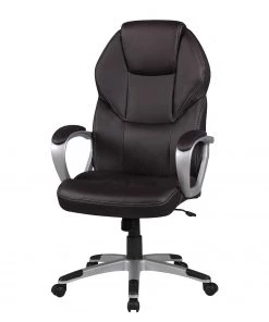 Furnitive Bürostuhl Dalston - Kunstleder / Aluminium - Braun