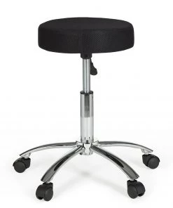 Furnitive Bürohocker Bracey - Mesh / Metall - Schwarz / Chrom -Deutschland Stühle Verkaufs-Shop 1000211767 200506 12474100401 DETAILS P000000001000211767