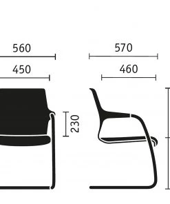Sedus Freischwinger allright - Grau -Deutschland Stühle Verkaufs-Shop 1000212409 200507 14154600130 SKETCH DETAILS P000000001000212409 sketch
