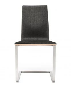 GWINNER Freischwinger Lena I - Webstoff Ohio: 31 Anthrazit - Nussbaum