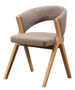 GWINNER Armlehnenstuhl Susann - Webstoff Florida: 104 Beigebraun