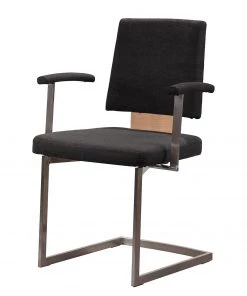 GWINNER Freischwinger Nina II - Echtleder Toledo: Schwarz