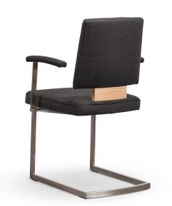 GWINNER Freischwinger Nina II - Echtleder Toledo: Schwarz -Deutschland Stühle Verkaufs-Shop 1000213664 200529 06231700065 DETAILS P000000001000213664