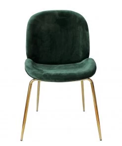 Kayoom Polsterstuhl Charlize I (2er-Set) - Samt / Metall - Messing - Grün -Deutschland Stühle Verkaufs-Shop 1000214137 200529 06023600003 DETAILS P000000001000214137
