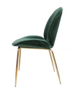 Kayoom Polsterstuhl Charlize I (2er-Set) - Samt / Metall - Messing - Grün -Deutschland Stühle Verkaufs-Shop 1000214137 200529 06023600004 DETAILS P000000001000214137