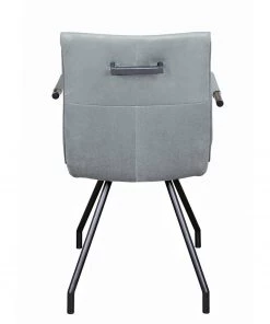 Kayoom Armlehnenstuhl Eaden (2er-Set) - Samt / Eisen - Schwarz - Grau -Deutschland Stühle Verkaufs-Shop 1000214201 200529 06050400184 DETAILS P000000001000214201