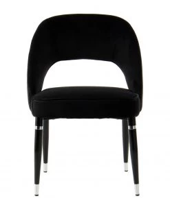 Kayoom Polsterstuhl Courtney (2er-Set) - Samt / Eisen - Schwarz - Schwarz / Silber -Deutschland Stühle Verkaufs-Shop 1000214205 200529 06053000220 DETAILS P000000001000214205