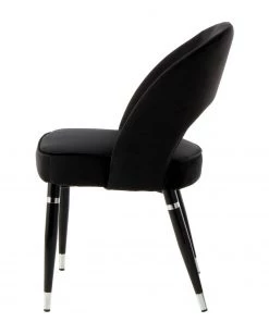 Kayoom Polsterstuhl Courtney (2er-Set) - Samt / Eisen - Schwarz - Schwarz / Silber -Deutschland Stühle Verkaufs-Shop 1000214205 200529 06053200221 DETAILS P000000001000214205