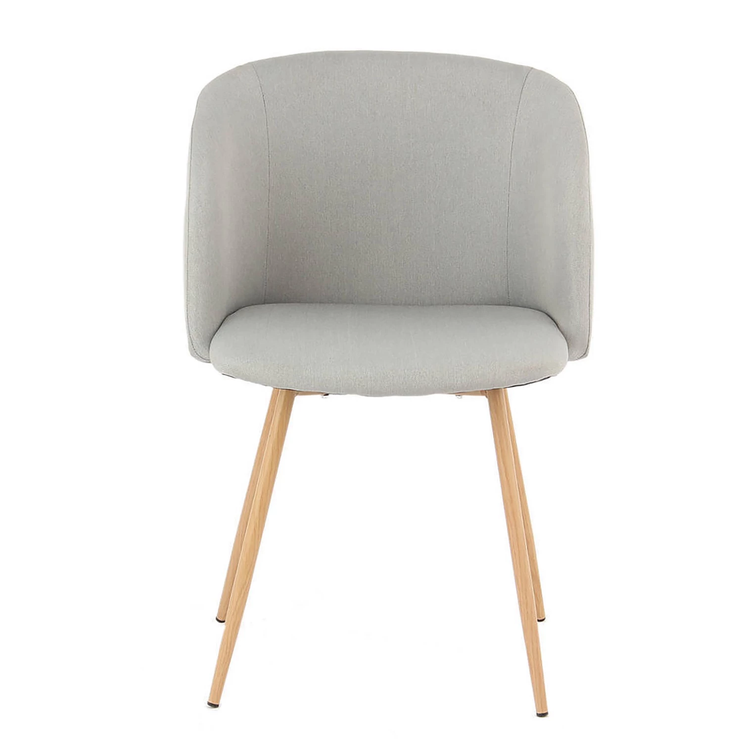 Kayoom Polsterstuhl Celina (2er-Set) - Samt / Metall - Buche Dekor - Hellgrau 3 Kayoom Polsterstuhl Celina (2er-Set) - Samt / Metall - Buche Dekor - Hellgrau – Bild 3