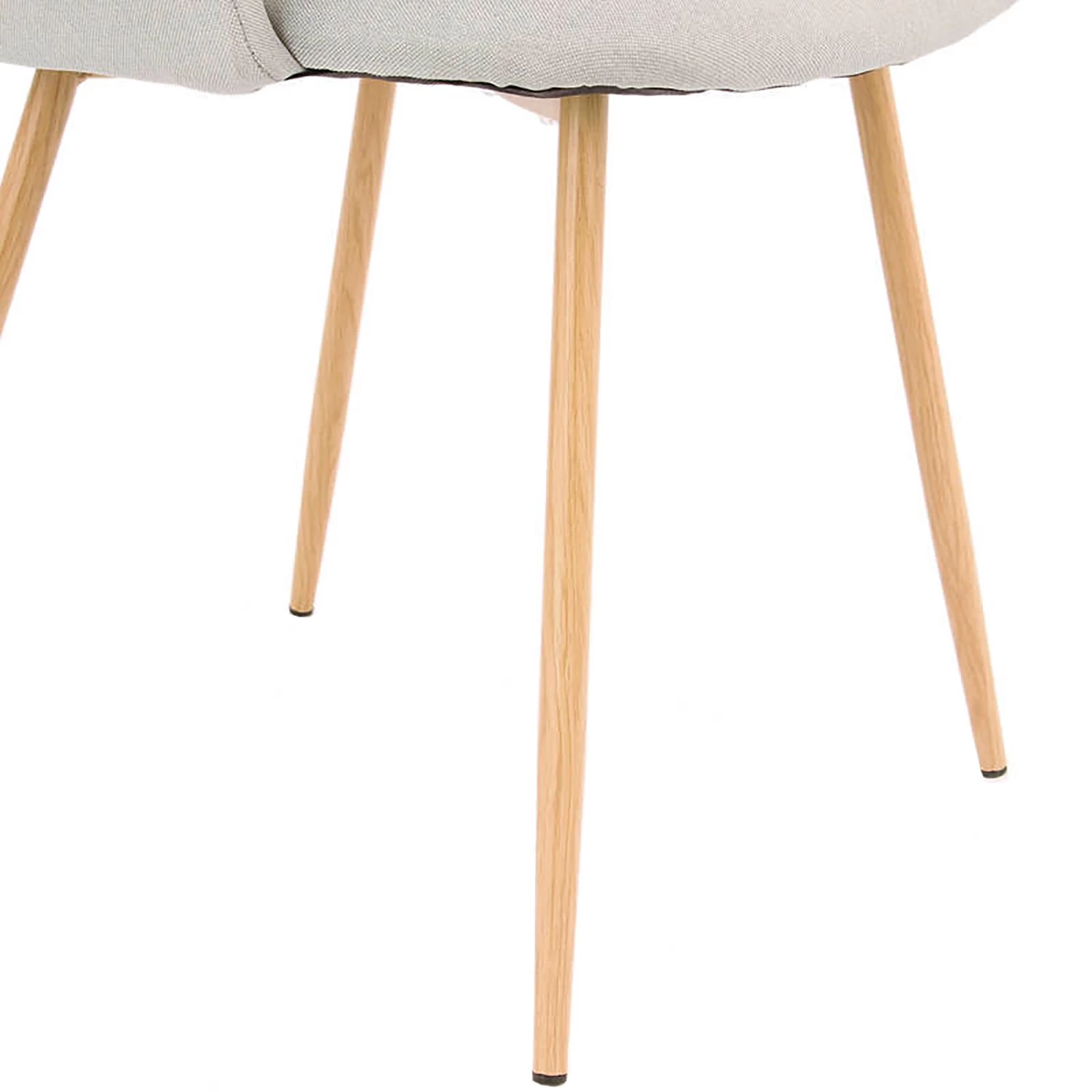 Kayoom Polsterstuhl Celina (2er-Set) - Samt / Metall - Buche Dekor - Hellgrau 7 Kayoom Polsterstuhl Celina (2er-Set) - Samt / Metall - Buche Dekor - Hellgrau – Bild 7