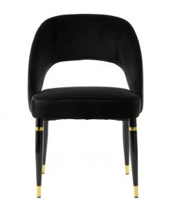 Kayoom Polsterstuhl Courtney (2er-Set) - Samt / Eisen - Schwarz - Schwarz / Gold -Deutschland Stühle Verkaufs-Shop 1000214236 200529 06083800457 DETAILS P000000001000214236