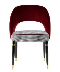 Kayoom Polsterstuhl Courtney (2er-Set) - Samt / Eisen - Schwarz - Rot / Gold -Deutschland Stühle Verkaufs-Shop 1000214237 200529 06084400465 DETAILS P000000001000214237