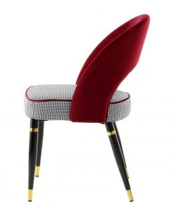 Kayoom Polsterstuhl Courtney (2er-Set) - Samt / Eisen - Schwarz - Rot / Gold -Deutschland Stühle Verkaufs-Shop 1000214237 200529 06084500466 DETAILS P000000001000214237