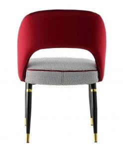 Kayoom Polsterstuhl Courtney (2er-Set) - Samt / Eisen - Schwarz - Rot / Gold -Deutschland Stühle Verkaufs-Shop 1000214237 200529 06084500467 DETAILS P000000001000214237