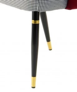 Kayoom Polsterstuhl Courtney (2er-Set) - Samt / Eisen - Schwarz - Rot / Gold -Deutschland Stühle Verkaufs-Shop 1000214237 200529 06084700469 DETAILS P000000001000214237