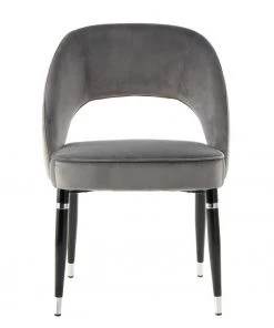 Kayoom Polsterstuhl Courtney (2er-Set) - Samt / Eisen - Schwarz - Grau / Silber -Deutschland Stühle Verkaufs-Shop 1000214239 200529 06085500481 DETAILS P000000001000214239