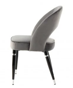 Kayoom Polsterstuhl Courtney (2er-Set) - Samt / Eisen - Schwarz - Grau / Silber -Deutschland Stühle Verkaufs-Shop 1000214239 200529 06085600482 DETAILS P000000001000214239