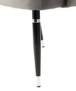 Kayoom Polsterstuhl Courtney (2er-Set) - Samt / Eisen - Schwarz - Grau / Silber -Deutschland Stühle Verkaufs-Shop 1000214239 200529 06085600484 DETAILS P000000001000214239