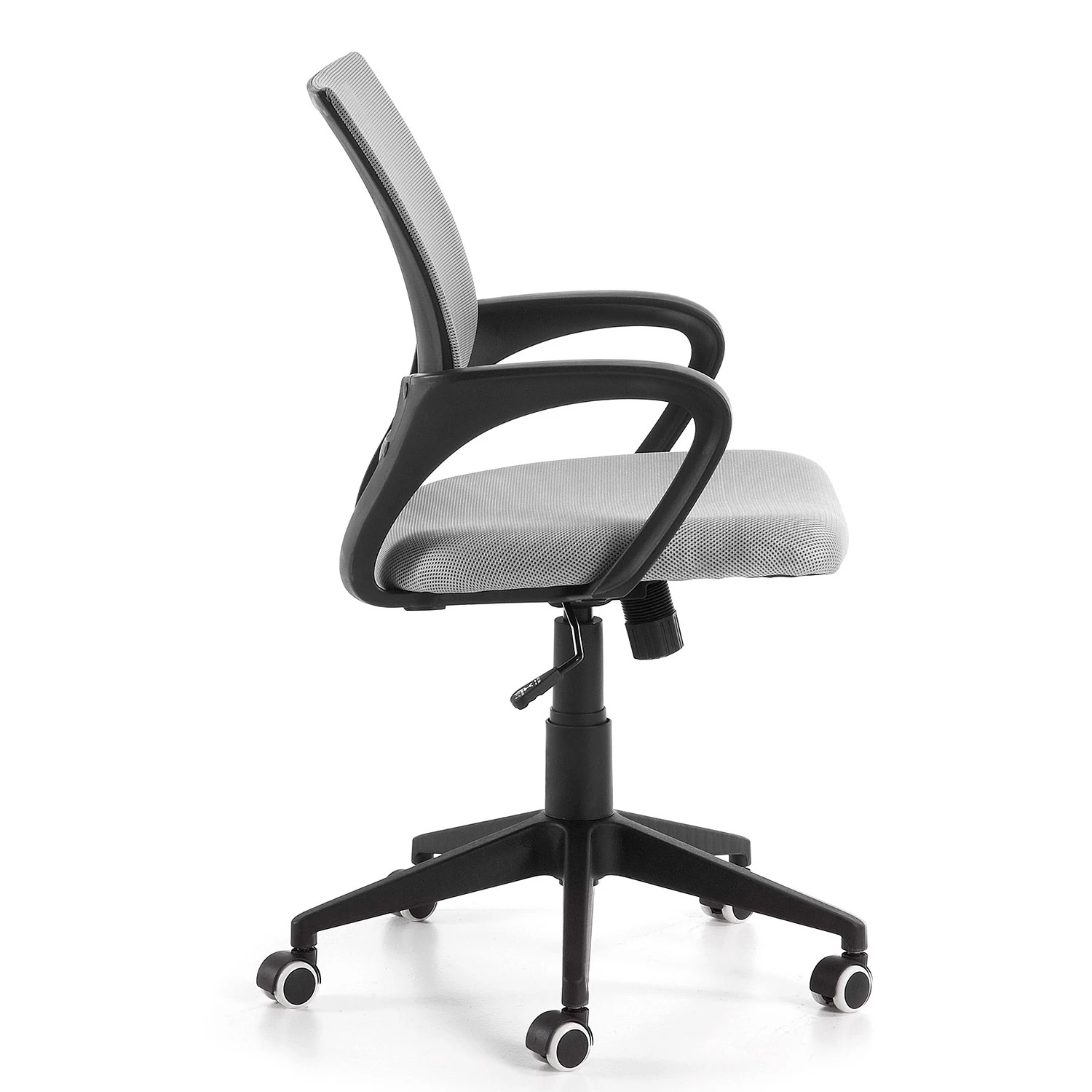 Furnitive Bürostuhl Elrick - Nylon & Mesh / Stahl - Grau / Schwarz 3 Furnitive Bürostuhl Elrick - Nylon & Mesh / Stahl - Grau / Schwarz – Bild 3