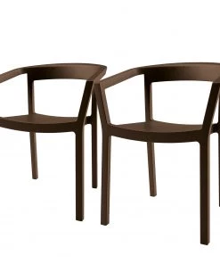 Blanke Design Armlehnenstuhl Peach (2er-Set) - Braun