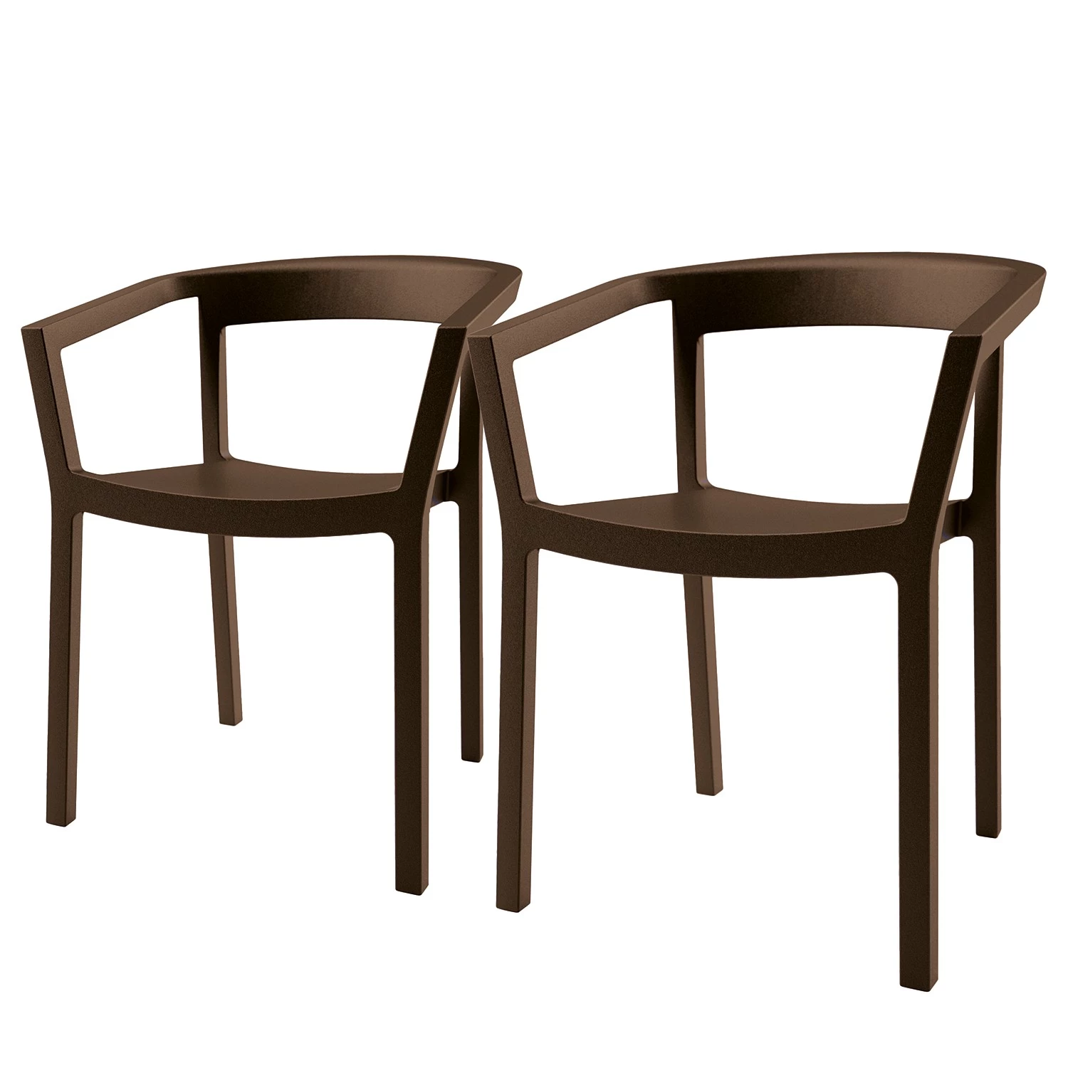 Blanke Design Armlehnenstuhl Peach (2er-Set) - Braun 1 Blanke Design Armlehnenstuhl Peach (2er-Set) - Braun