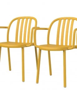 Blanke Design Armlehnenstuhl Sue (2er-Set) - Senfgelb