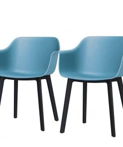 Blanke Design Armlehnenstuhl Shape (2er-Set) - Taubengrau - Ohne Sitzkissen