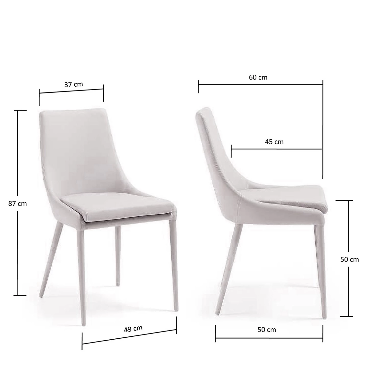 Loftscape Polsterstuhl Doyline II (2er-Set) - Webstoff / Kunstleder - Beige 6 Loftscape Polsterstuhl Doyline II (2er-Set) - Webstoff / Kunstleder - Beige – Bild 6