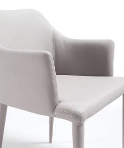 Loftscape Armlehnenstuhl Dayline II (2er-Set) - Kunstleder / Stahl - Hellgrau -Deutschland Stühle Verkaufs-Shop 1000216162 200623 13432900030 DETAILS P000000001000216162