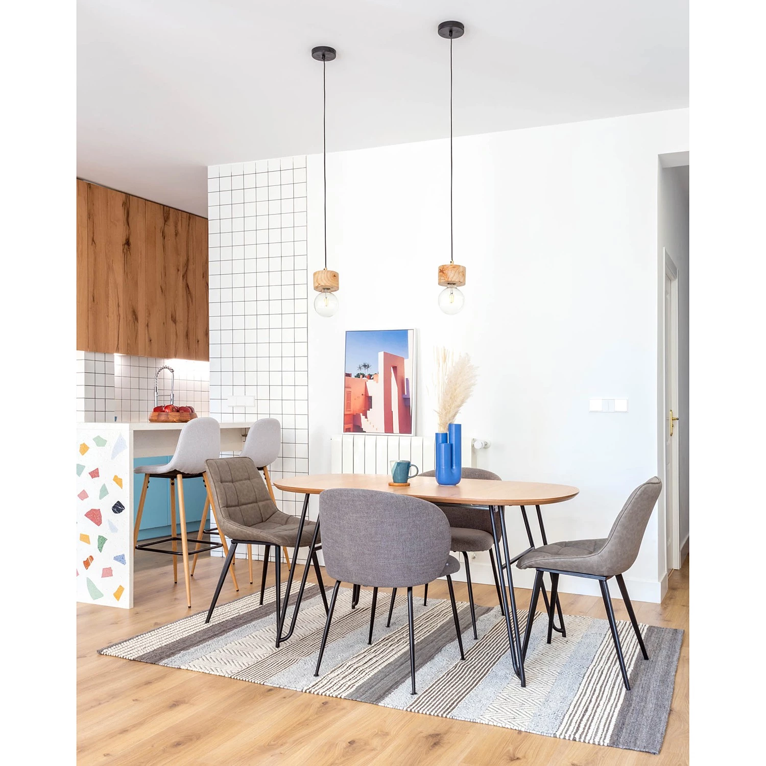 Red Living Polsterstuhl Kellia (2er-Set) - Kunstleder / Stahl - Schwarz - Vintage Sand 3 Red Living Polsterstuhl Kellia (2er-Set) - Kunstleder / Stahl - Schwarz - Vintage Sand – Bild 3