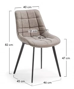 Red Living Polsterstuhl Kellia (2er-Set) - Kunstleder / Stahl - Schwarz - Vintage Sand 13 Red Living Polsterstuhl Kellia (2er-Set) - Kunstleder / Stahl - Schwarz - Vintage Sand -Deutschland Stühle Verkaufs-Shop 1000216165 200623 13434800052 SKETCH DETAILS P000000001000216165 sketch