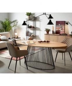 Red Living Armlehnenstuhl Amira (2er-Set) - Kunstleder / Stahl - Schwarz - Vintage Sand -Deutschland Stühle Verkaufs-Shop 1000216166 200623 13435300055 MOOD DETAILS P000000001000216166 mood