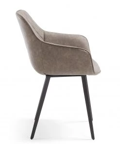 Red Living Armlehnenstuhl Amira (2er-Set) - Kunstleder / Stahl - Schwarz - Vintage Sand -Deutschland Stühle Verkaufs-Shop 1000216166 200623 13435300056 DETAILS P000000001000216166