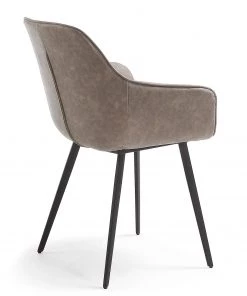 Red Living Armlehnenstuhl Amira (2er-Set) - Kunstleder / Stahl - Schwarz - Vintage Sand -Deutschland Stühle Verkaufs-Shop 1000216166 200623 13435300057 DETAILS P000000001000216166