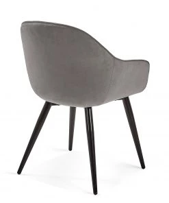 Jack & Alice Armlehnenstuhl Haslet I (2er-Set) - Samt / Stahl - Schwarz - Grau -Deutschland Stühle Verkaufs-Shop 1000216192 200623 13470300234 DETAILS P000000001000216192