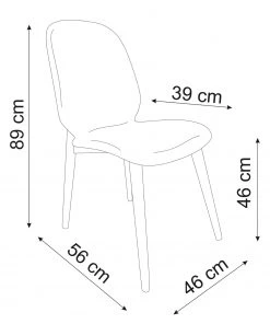 Studio Copenhagen Polsterstuhl Juuma (2er-Set) - Mischgewebe Vedi: Grün - Walnuss -Deutschland Stühle Verkaufs-Shop 1000216633 200820 06155000050 SKETCH DETAILS P000000001000216633 sketch